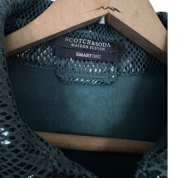 Scotch & Soda Women’s Smart Tarte Reptile print Green Goat Suede jacket Small - Picture 4 of 15